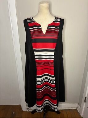 Torrid Red, White and Black Dress